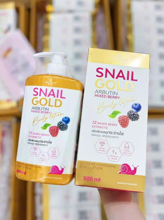 Snail Gold Arbutin Mixed Berry Body Lotion (500ml)